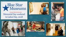Photos of military families at museums